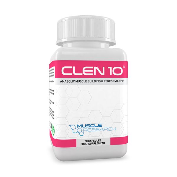 Muscle Research CLEN 10 - Legal Bodybuilding Supplement for Men & Women - 60 Vegetarian Capsules - UK Manufactured - 30 Days Supply