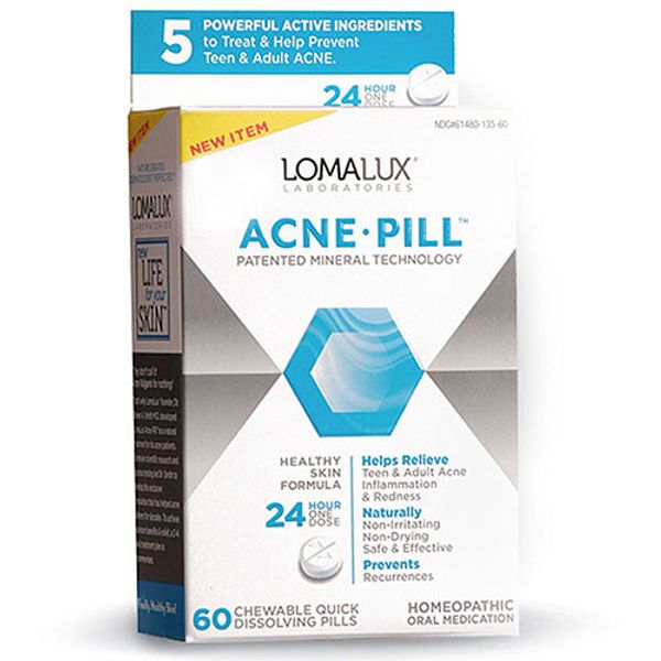 Acne Pill Chewable Quick Dissolve 60 Ct  by Loma Lux
