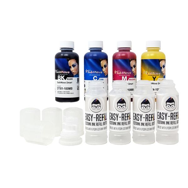 Easy Refill Inktec Sublinova Dye Sublimation Ink Set Compatible with Epson Ecotank ET-2711