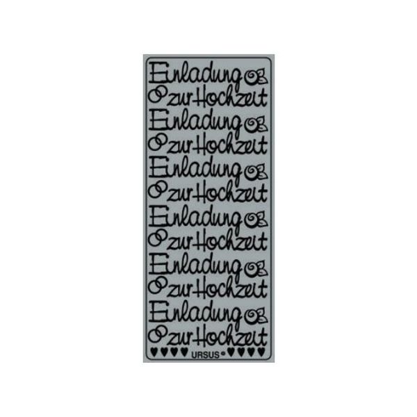 Contour Stickers 82 Wedding Invitation Silver