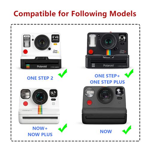 wogozan Protective Case for Polaroid Now 2nd/3rd, Now+ Gen 2/3rd, I-Type, OneStep+, Onestep 2, Filp, Instant Film Camera - Hard Shell Camera Case with Adjustable Shoulder Strap (Green) (No Camera)
