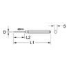 KS Tools 162.0392 Pin punch, 8 point, long, Ø 4mm