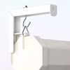 FONGKNOX 2 PCS Universal Projector Screen with L Bracket, Adjustable Extension, with Hook for Manual Wall or Ceiling Mount (White)