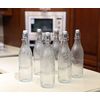 simpa 1L Vintage Style Clear Embossed Dots Patterned Bottles with Swing Top Lids