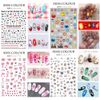 EBANKU Animal Nail Stickers, Cute, Character Design, 840 Types to Choose From, Ultra Thin, Layered, Children's Stickers, Stickers