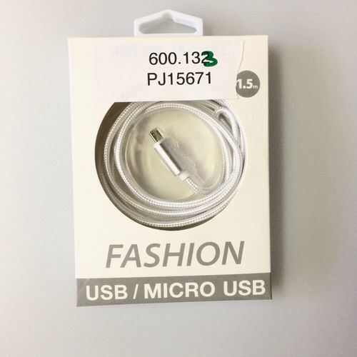 Fashion USB Data Cable for iPhone 5 5S 5SE 6 6Plus iPad Air 2 1.5m White Peter-