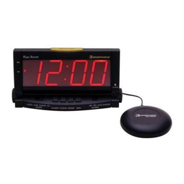 Clarity WAKE Wake Assure Alarm Clock 85dB - Black