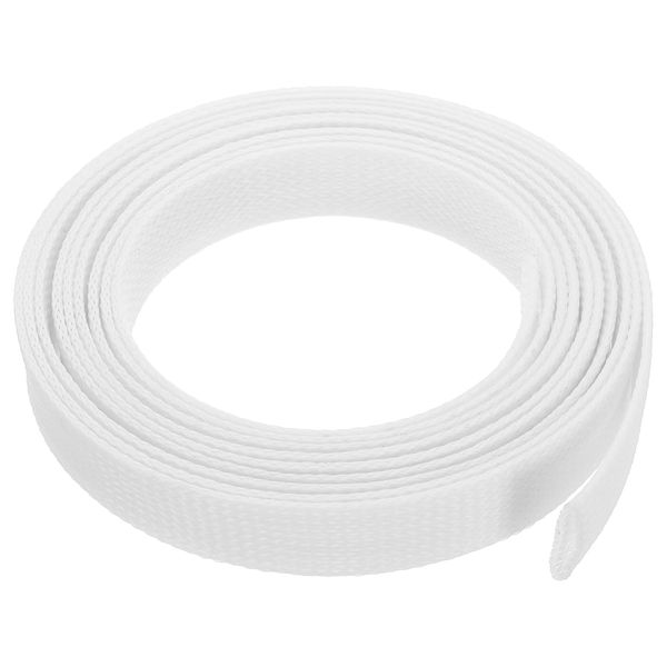 sourcing map Expandable Sleeving,1 3/16-inch 10ft Cable Sleeve, White