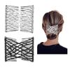 2 Pcs Magic Hair Combs, Vintage Stretch Beaded Hair Combs Elastic Pearls Hair Clips Stretchy Bead Hairpins Double Slides Hair Combs for Women Ladies Girls DIY Hair Styling Accessories