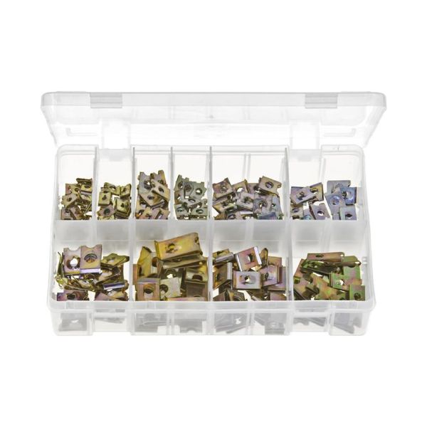 Genuine 1x 200 Piece Assorted U-Nuts (Speed Fasteners) Set - Part Number AB166