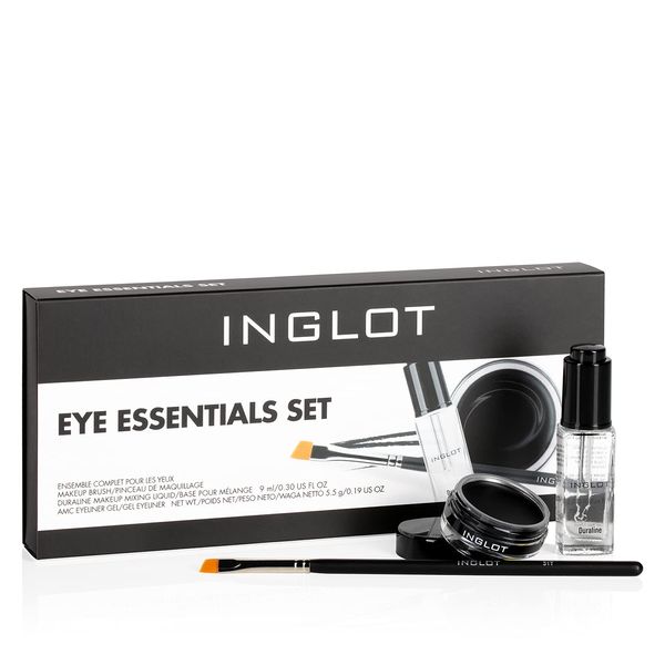 INGLOT Eye Essentials Set | Duraline + AMC Eyeliner Gel 77 + Makeup Brush 31T |