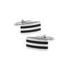 KnBoB Men Cufflinks Rectangle Silver Black White Cufflinks Wedding Business Classic Cufflinks Unique