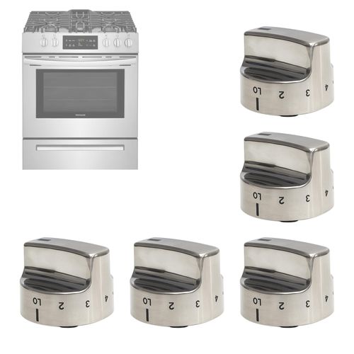 318282310 Gas Stove Burner Knob Replaces (5 Pack) - Compatible with Frigidaire Range/Oven/Cooktop,Kenmore Stove knobs Replacements AP3774164 1062940 AH979119 EA979119 PS979119