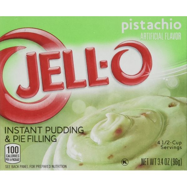 Jell-O Instant Pudding & Pie Filling, Pistachio, 3.4-Ounce Boxes (Pack of 4)