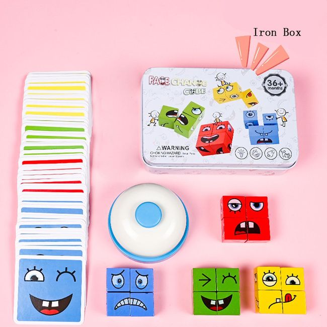 Wooden Face Changing Magic Cube Game - Face Changing Magic Cube Building  Blocks Educational Montessori Toy for Kids - Matching Puzzle Game  Expressions - Christmas Birthday Gift (A) : : Toys & Games