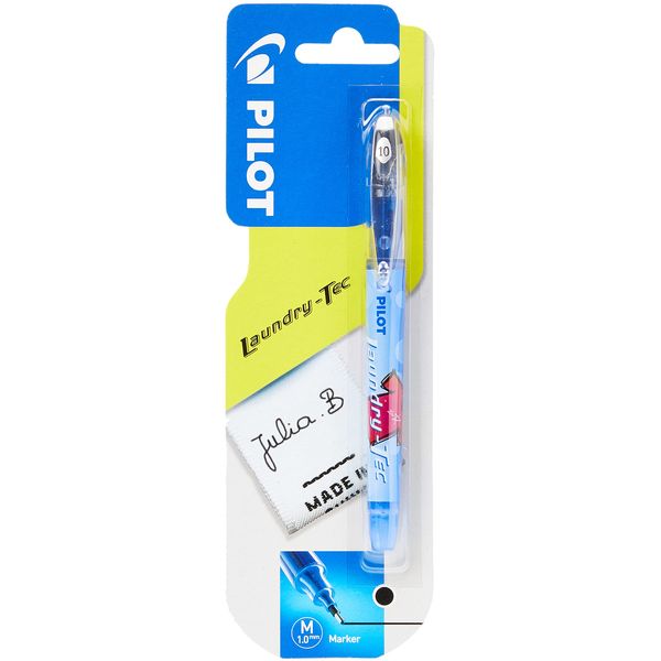 Pilot Laundry Tec Fabric Marker 1.0 mm Tip - Black, Single Pen