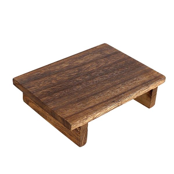 Wooden Step Stool, Wood Step Stool Vintage Wood Step Stool Perfect for High Beds, Reach High Places in Kitchen, Bathroom, Closet, Sink, Lightweight, 9.8 x 7.1 x 2.8"(As shown)