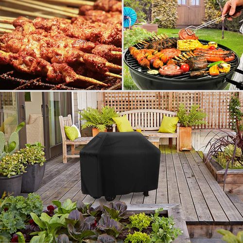 Grill Cover 55 inch, iCOVER Waterproof BBQ Gas Grill Cover, Polyester Lightweight Easy On/Off, Dustproof Fade Resistant for Weber Char-Broil Nexgrill and More Grills