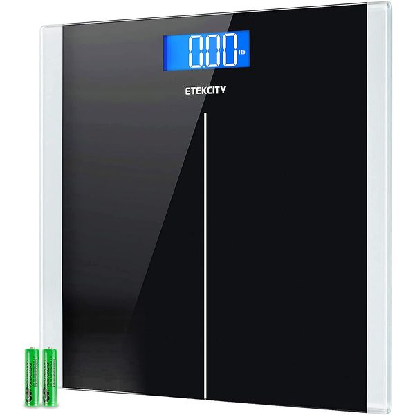 Digital Body Weight Bathroom Scale with Step-On Technology 400 Lb With Batteries