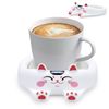 Cat Pattern, Cup Warmer, Coffee Cup Warmer, Mug Warmer, Thermal Coaster, Cup Insulator, Beverage Insulator, Tabletop Drink Insulator, 3 Temperature Adjustable, Automatic Off Function, Silent, Suitable