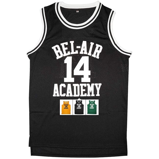 KOBEJERSEY 14 Bel Air Academy Basketball Jersey S-XXXL (Black, M)