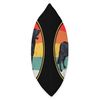 Vintage Retro Sunset Flat-Coated Retriever Dog Throw Pillow