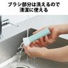 Elecom KBR-017GN Cleaning Brush & Cloth, Compact Storage Type, 2-way, Blue Green