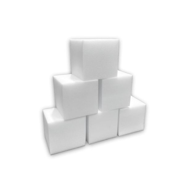 FoamRush Foam Pit Blocks/Cubes 50 pcs (White) 4"x4"x4" Pit Foam Blocks/Cubes for Skateboard Parks, Gymnastics Companies, and Trampoline Arenas