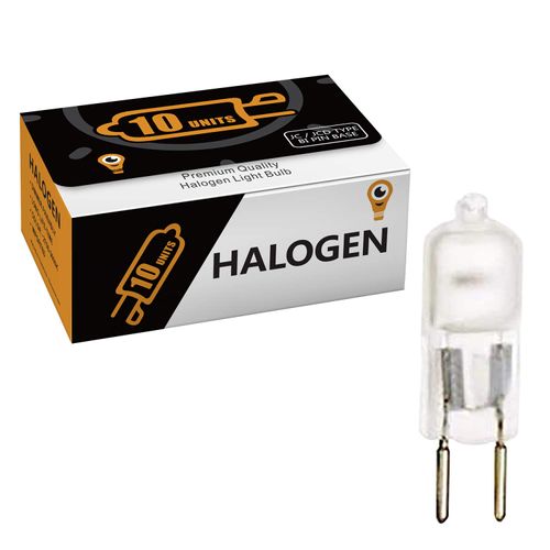 10 Pack Frosted Dimmable T4 Q50/GY6.35/FR/120V GY6.35 JCD 50 Watt 50W 120 Volt Halogen Light Bulb Electric Wax Melter Plug In Warmer Aroma Tart Counter Lighting Kitchen Bathroom Ceiling Fixture gy6.35