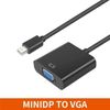 Multibao Thunderbolt Mini Display Port DP to VGA Cable Adapter For APPLE Mac Macbook Black