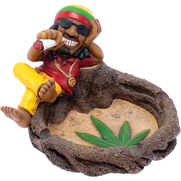 Fujima 5.7in Jamaican Chilling on Stump Ashtray