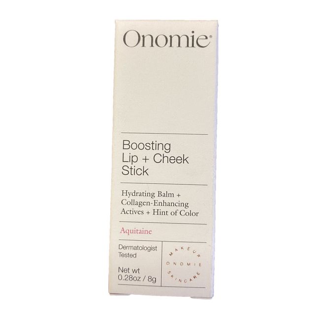 ONOMIE Boosting Lip + Cheek Hydrating & Collagen Stick in Aquaitaine Shade 8g