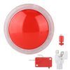 Push Button, Big Button Switch LED Light Button Abs 100Mm LED Light Lamp Button Big Round Arcade Video Game Push Button (White) (Red)