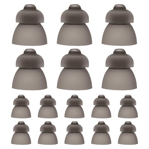 Belligern 16 Pack Hearing Aid Domes,Hearing Aid Accessories,Silicone Ear Tips Double Layer Closed Type Domes,Hearing Aid Domes Earbud Tips for The Elderly Hearing Impairments (11mm/9mm)