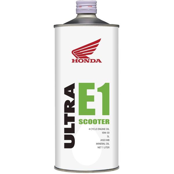 Honda. Engine oil for 2-wheeled vehicles. Ultra. E1 SL 10W-30, for 4-cycle engines