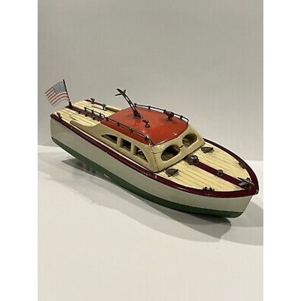 ITO JAPAN TOY WOOD TOY BOAT 19” BATTERY OPERATED BOAT