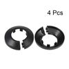 33mm Pipe Cover Decoration PP Plastic Water Pipe Escutcheon Black 4pcs