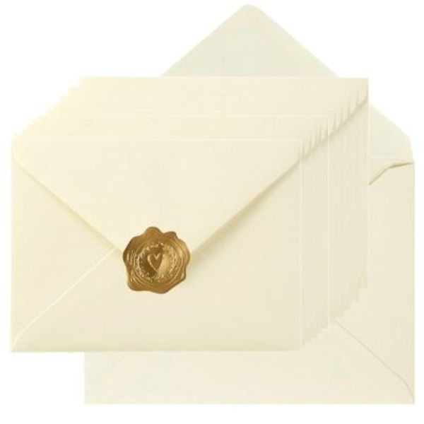 100 Pieces A6 Envelopes Cream Color 4x6 Envelopes for Greeting Cards Birthday...