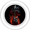 Dark electric guitar with red flames clouds and fire PopSockets PopGrip for MagSafe