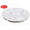 KINGOZOYI Pack of 2 Serving Trays Snack Plates for Snacks, Round