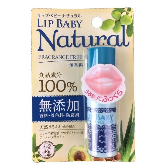 Rohto Mentholatum Natural Lip Baby Balm Fragrance Free Lip Cream 4g