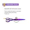 5.5 inch Purple Hair Cutting Scissors Set with Razor, Leather Scissors Case, ...