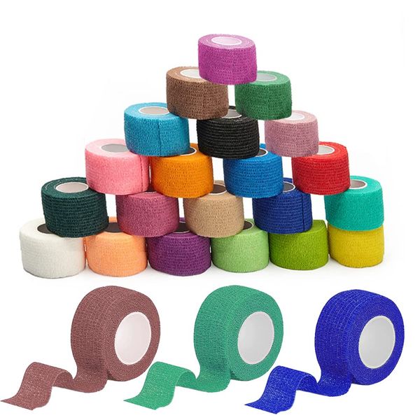 12 Roll of Self-Adhesive Tattoo Grip Set Multicolor Tattoo Bandage for Tattoo Machine Grip Accessories Tattoo Supplies