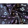 Super Soft Cuddle Fleece Digital Print Fabric Material Paws & Bones Rainbow Ombre 1MTR