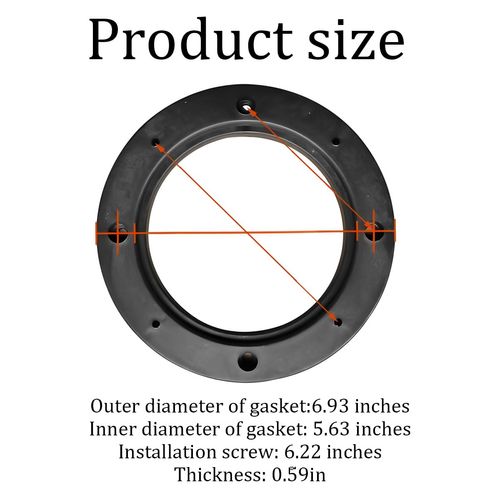 zipelo Car Speaker Spacer, 2PCS 6.5'' Ring Mounting Bracket Vehicle Stereo Audio Adaptor, Round Depth Automotive Loudspeaker Gaskets Accessories, Universal for SUV, Sedan, Truck