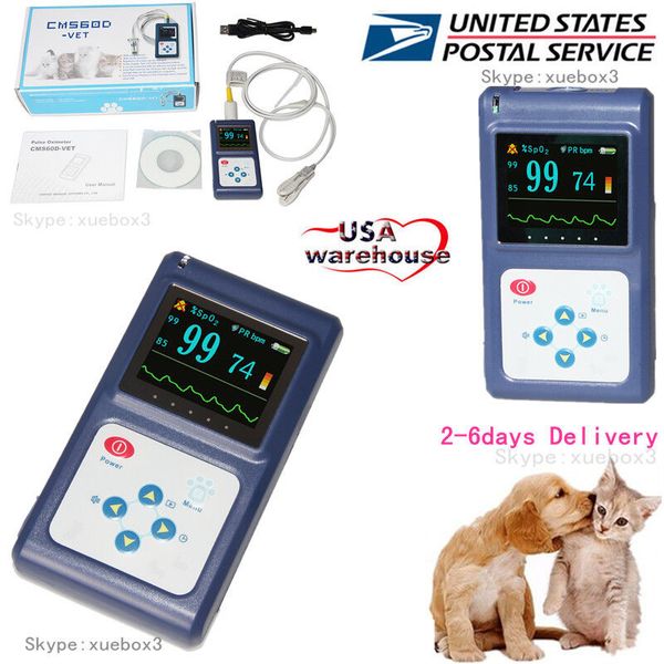 Handheld Finger Spo2 Pulse Oximeter, Adult Infant Neonatal VET Probe, SW