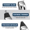 Wahl USA Rechargeable Lithium Ion All in One Beard Trimmer for Men with Detail and Ear & Nose Hair Trimmer Attachment – Model 9854-600B
