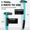 bearback Lotion Applicator for Back & Body – Long Reach Folding Handle with 2 Reusable Foam Rollers – Apply Lotion, Medication, Ointment, Sunscreen, Self Tanner – American Small Business (Teal)