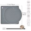 Extra Thick Silicone Trivet Mat Heat Resistant Multi-purpose None slip Table Place Mats for Hot Pots Holder, Pads, Pans, Dishes, Spoon rest, Coasters for Kitchen Cooking & Dining(4pcs Pack) (Grey)