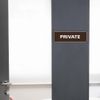 Standard Private Door/Wall Sign -Red - Medium (2 Pack)
